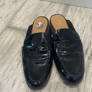 Franco Sarto Miles patent black mule loafers size 9.5
